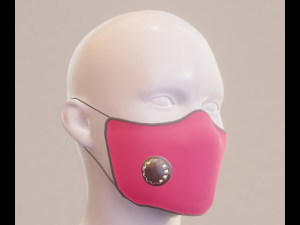 male and female modern face mask 3D Model