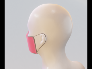 male and female modern face mask 3D Model