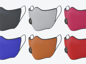 male and female modern face mask 3D Model