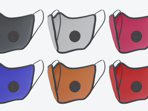 male and female modern face mask 3D Model