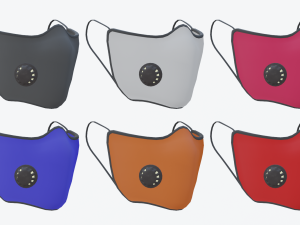 male and female modern face mask 3D Model