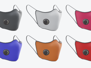 male and female modern face mask 3D Model