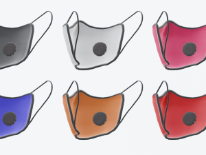 male and female modern face mask 3D Model
