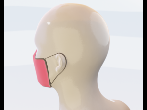 male and female modern face mask Modelo 3D