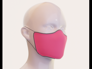 male and female modern face mask Modelo 3D