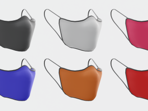 male and female modern face mask Modelo 3D