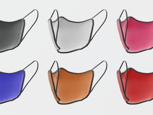 male and female modern face mask Modelo 3D