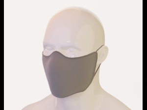 male and female modern face mask Modelo 3D