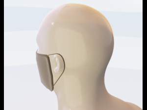 male and female modern face mask Modelo 3D