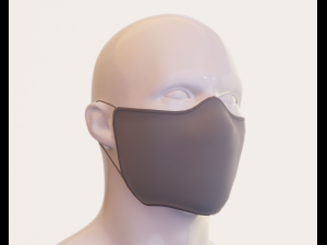 male and female modern face mask Modelo 3D