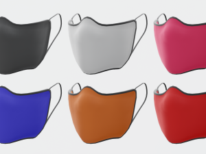 male and female modern face mask Modelo 3D