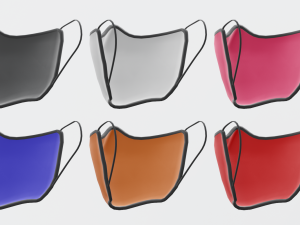 male and female modern face mask Modelo 3D