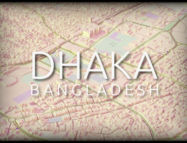 dhaka detailed city center 3D Модель .c4d .max .obj .3ds .fbx .stl .blend 