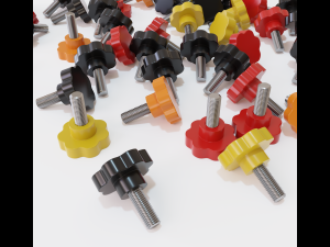 clamping bolt 3 colors 3D Model