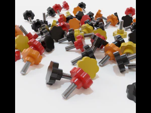 clamping bolt 3 colors 3D Model
