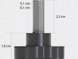 clamping bolt 3 colors 3D Model