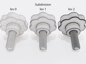 clamping bolt 3 colors 3D Model