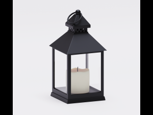 lantern with a candle 3D Model