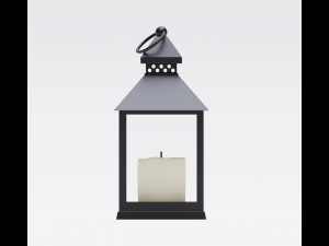 lantern with a candle Modello 3D