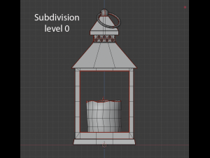 lantern with a candle Modello 3D