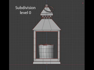 lantern with a candle 3D Model