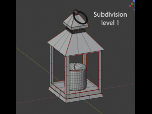 lantern with a candle Modello 3D