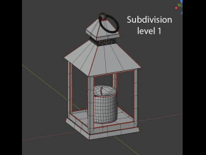 lantern with a candle 3D Model