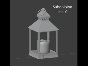 lantern with a candle 3D Model