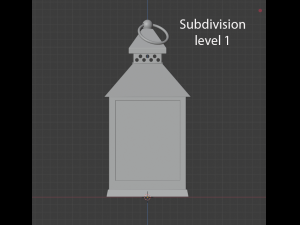 lantern with a candle Modello 3D