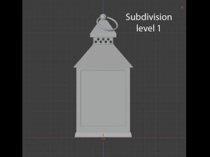 lantern with a candle 3D Model