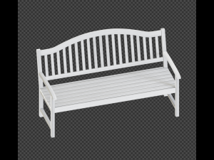 bench white and old white Model 3D