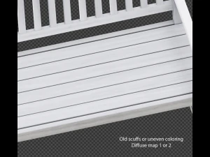 bench white and old white 3D Model