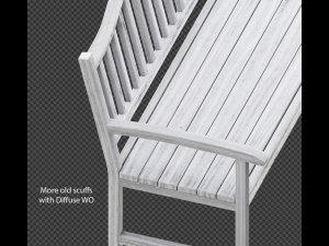 bench white and old white Model 3D