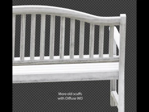bench white and old white 3D Model
