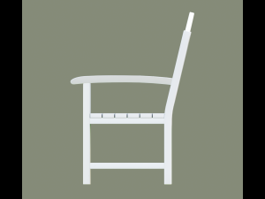 bench white and old white Model 3D