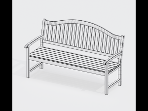 bench white and old white Model 3D