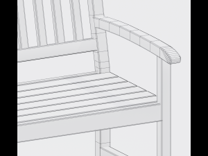 bench white and old white Model 3D