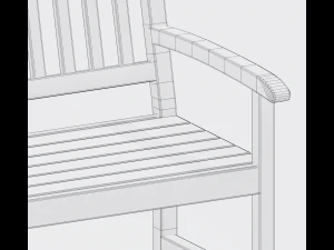bench white and old white 3D Model