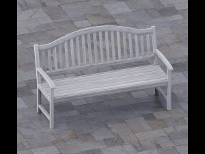 bench white and old white Model 3D