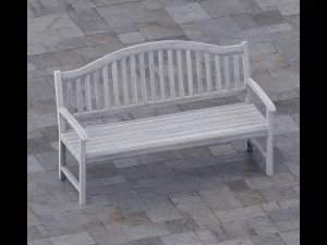 bench white and old white 3D Model