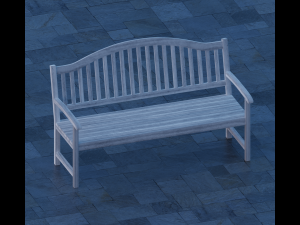 bench white and old white Model 3D