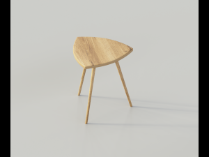 5 in 1 realistic wooden chair 3D Model
