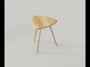5 in 1 realistic wooden chair 3D Model
