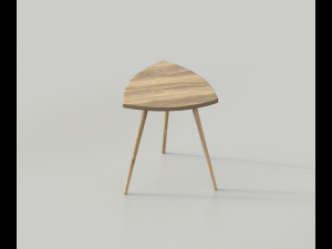 5 in 1 realistic wooden chair 3D Model
