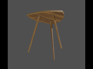5 in 1 realistic wooden chair 3D Model