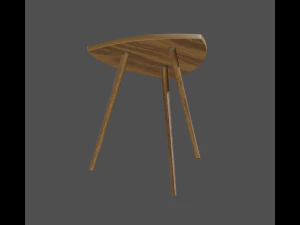 5 in 1 realistic wooden chair 3D Model