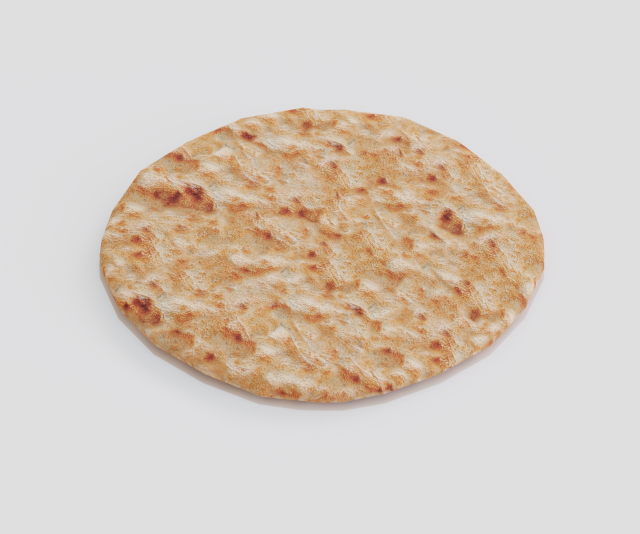 realistic pita bread 3D Модель .c4d .max .obj .3ds .fbx .stl .blend 