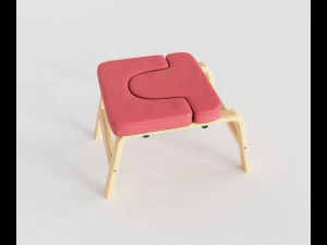 yoga chair sports equipment gymnastic mat 3D Model