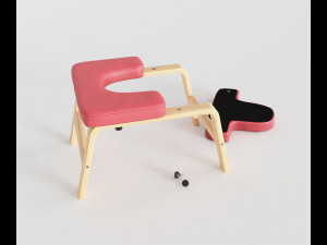 yoga chair sports equipment gymnastic mat Model 3D