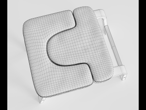 yoga chair sports equipment gymnastic mat Model 3D